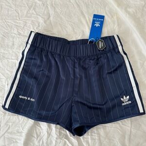 sporty & rich adidas shorts navy